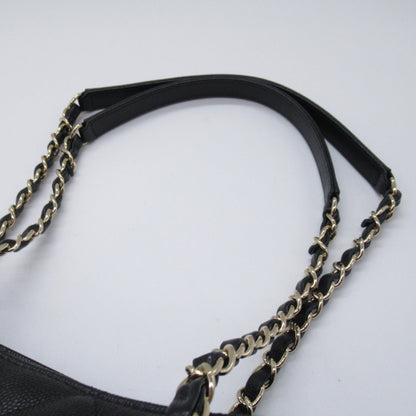 Chanel Chain Tote Bag Caviar Leather Black