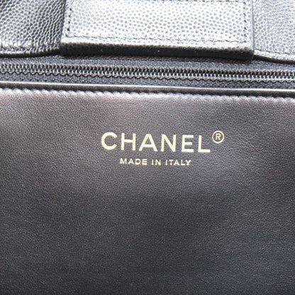 Chanel Chain Tote Bag Caviar Leather Black