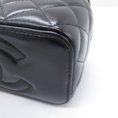 Chanel Chain Vanity Bag Black Leather