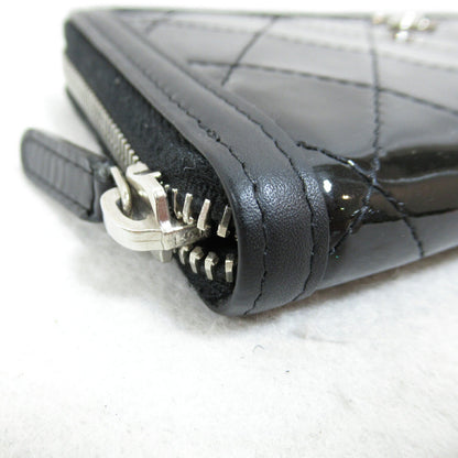 Chanel Black Enamel Round Wallet
