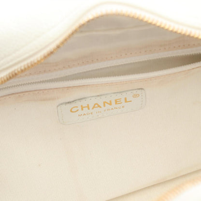 Chanel CC Quilted Caviar Bowling Bag Leather Handbag A20996 in New Condition