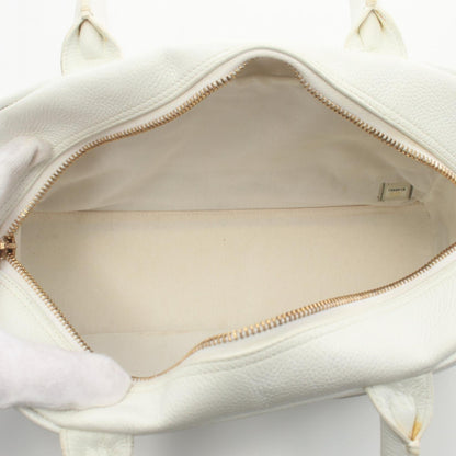 Chanel CC Quilted Caviar Bowling Bag Leather Handbag A20996 in New Condition