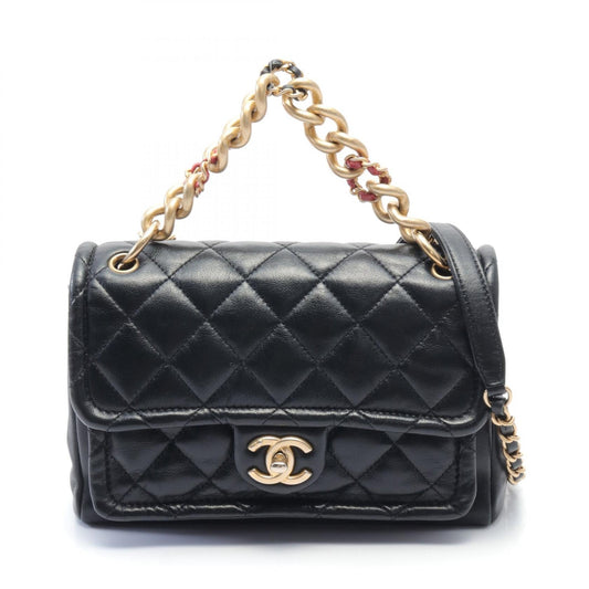 Chanel Matelasse Lambskin Shoulder Bag Black
