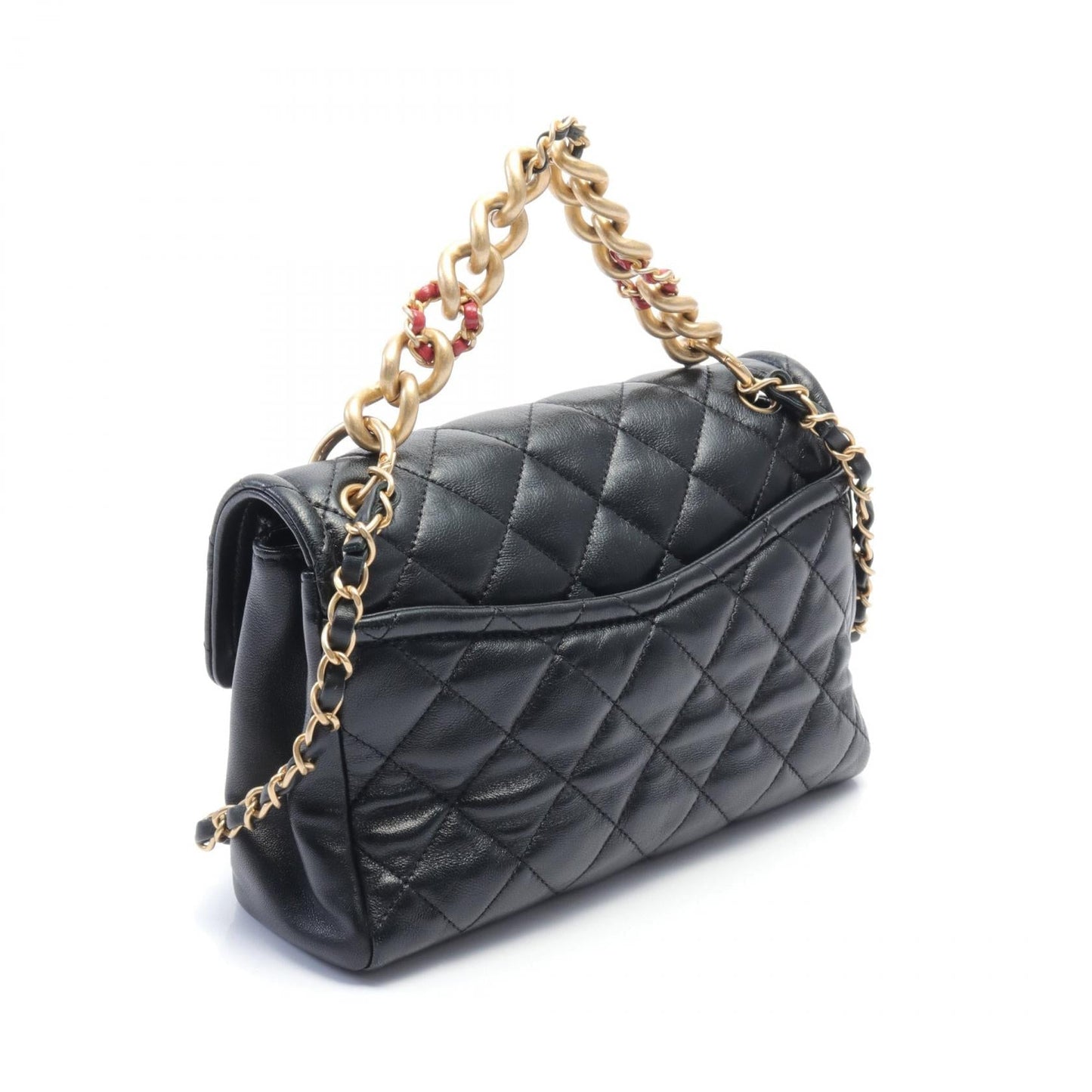 Chanel Matelasse Lambskin Shoulder Bag Black