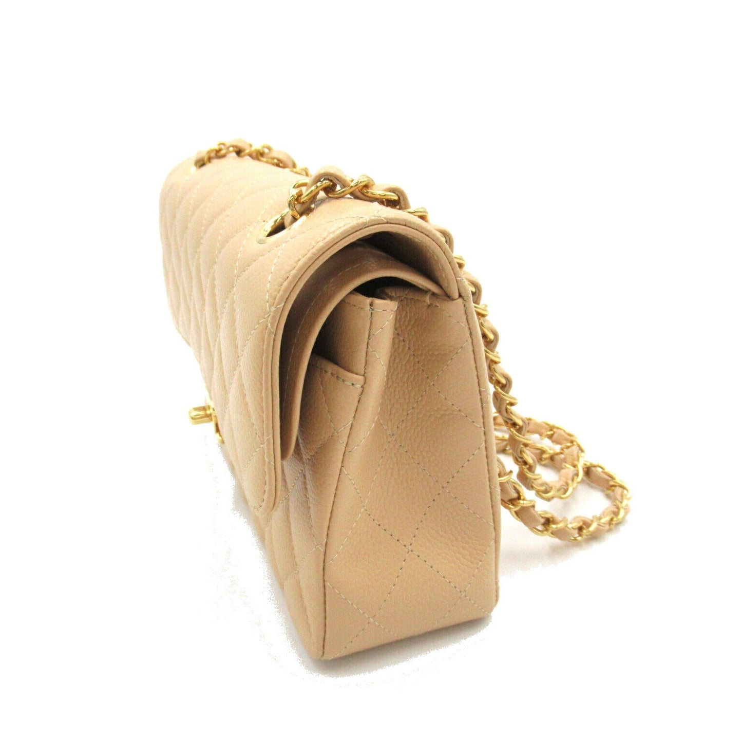 Chanel Caviar Skin Double Flap Shoulder Bag