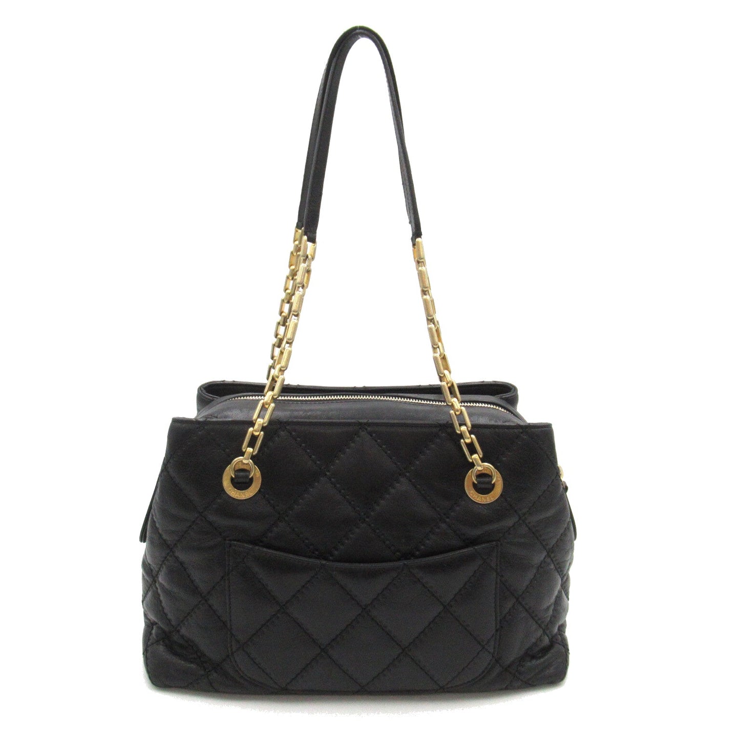 Chanel CC Quilted Leather Zip Tote Leather Tote Bag in New Condition