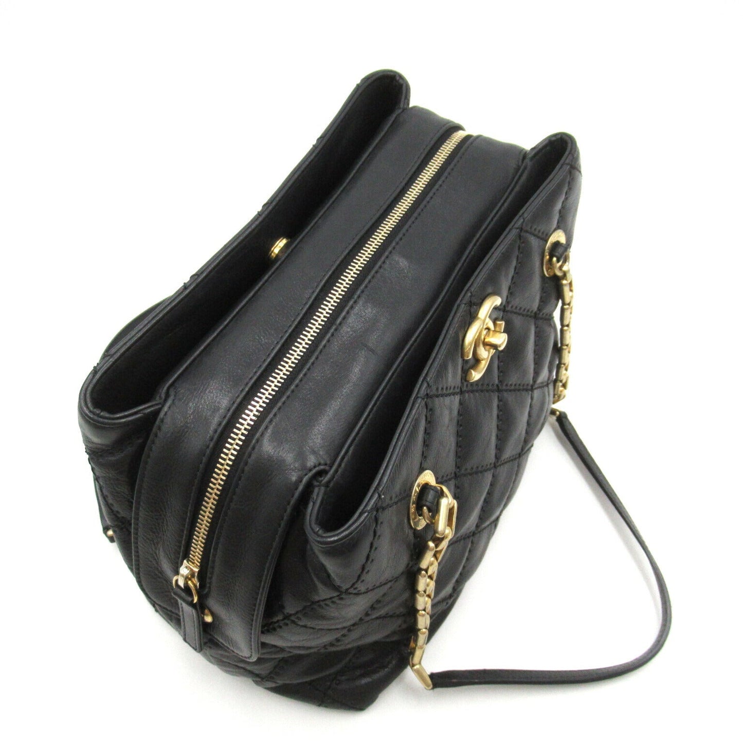 Chanel Leather Chain Tote Bag