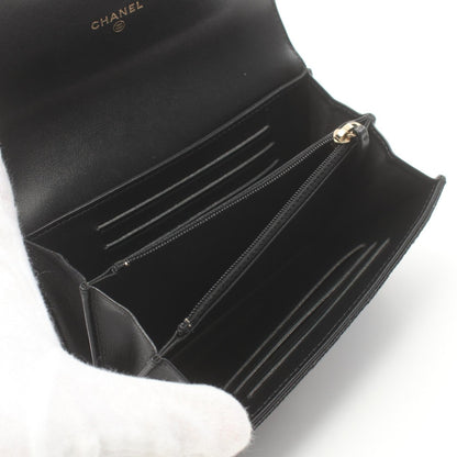 Chanel Caviar Skin CC Filigree Wallet Black