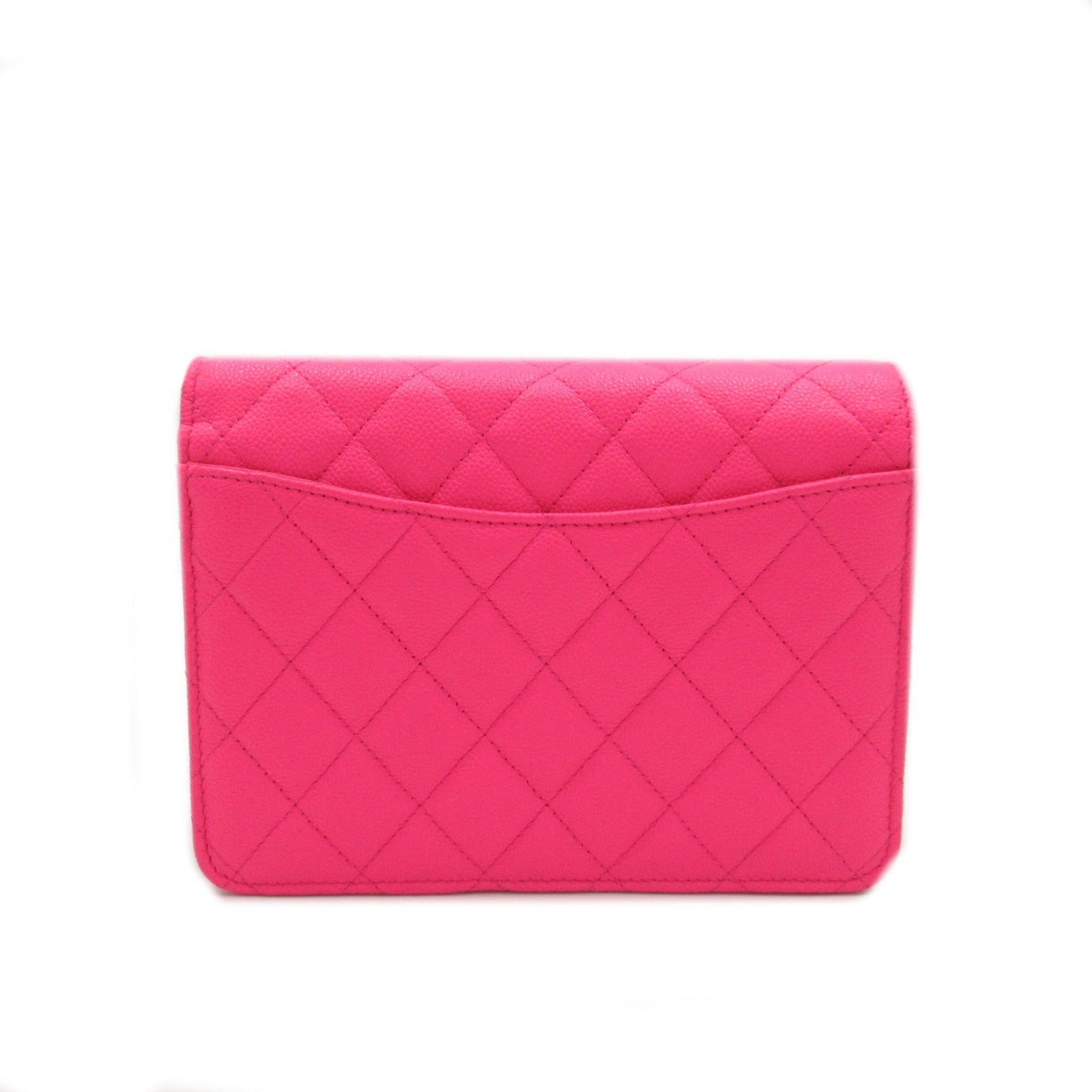 Chanel Caviar Skin Matelasse Chain Wallet Shoulder Bag