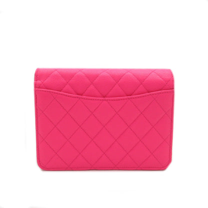 Chanel Caviar Skin Matelasse Chain Wallet Shoulder Bag