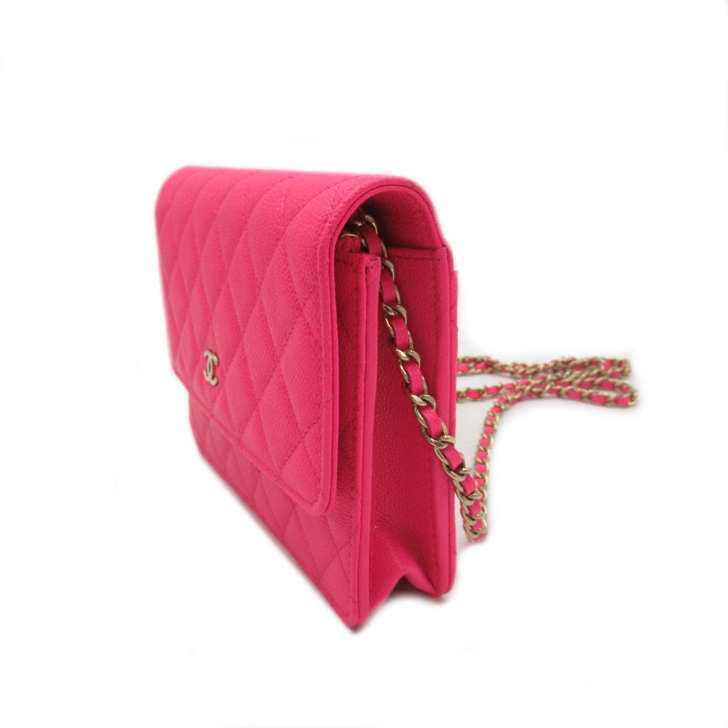 Chanel Caviar Skin Matelasse Chain Wallet Shoulder Bag
