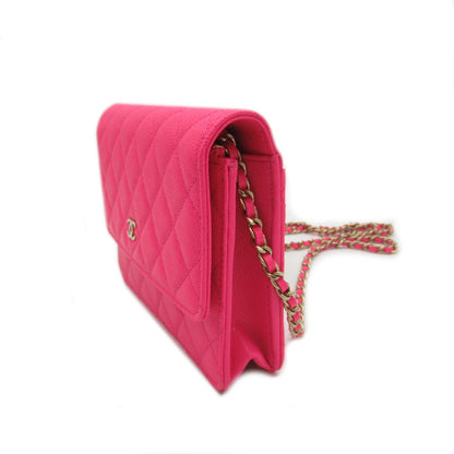 Chanel Caviar Skin Matelasse Chain Wallet Shoulder Bag