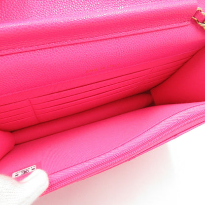 Chanel Caviar Skin Matelasse Chain Wallet Shoulder Bag