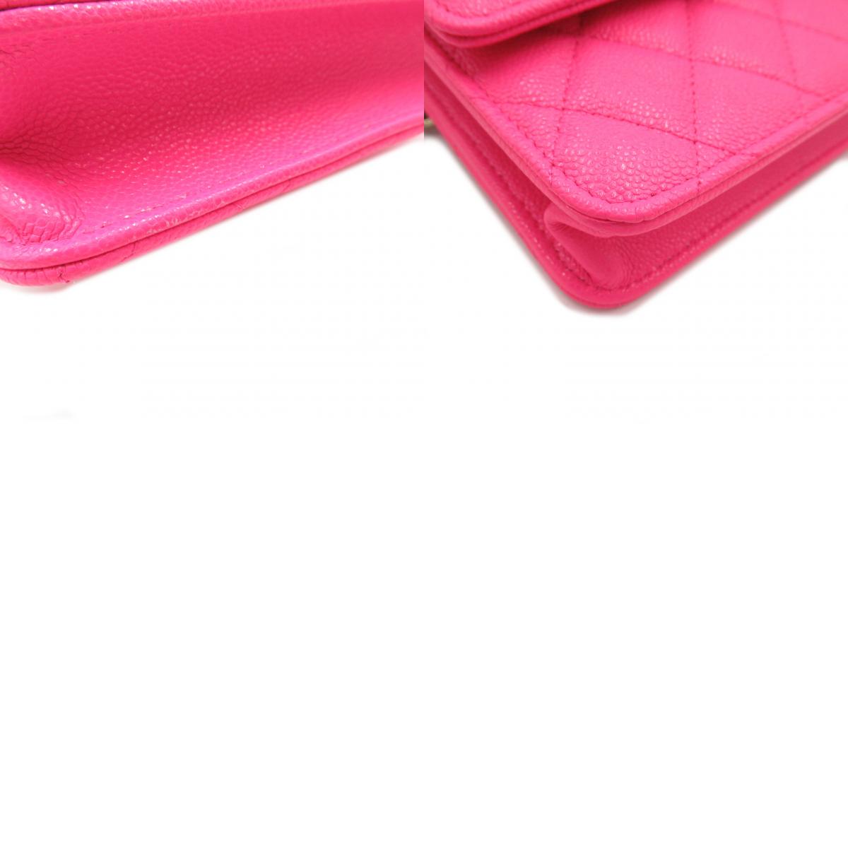 Chanel Caviar Skin Matelasse Chain Wallet Shoulder Bag