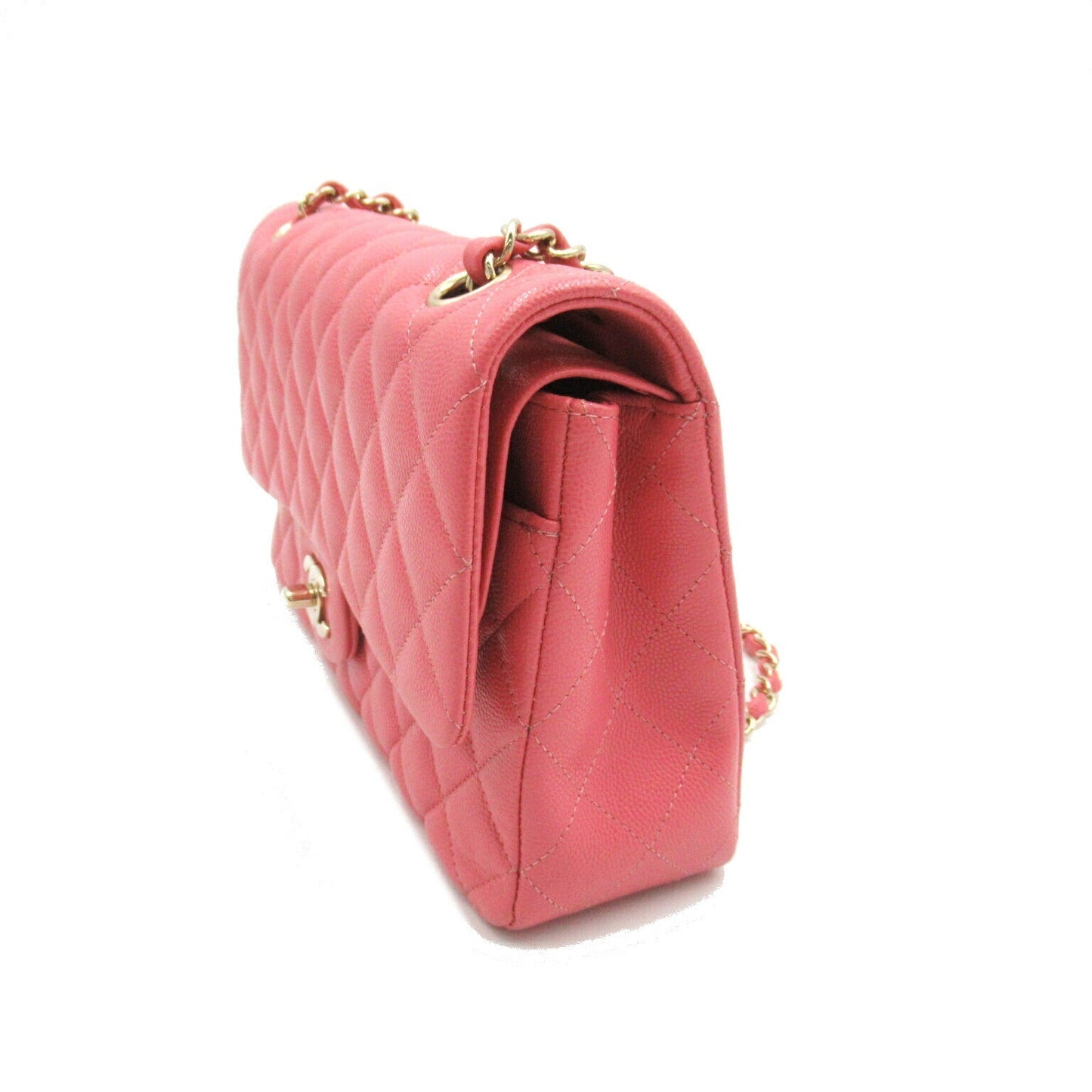 Chanel Caviar Double Flap Shoulder Bag Pink