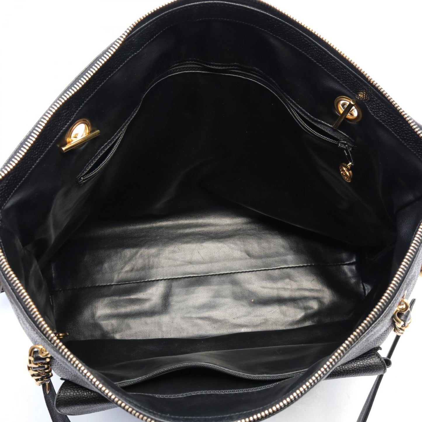 Chanel Caviar Skin Tote Bag Black