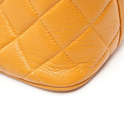 Chanel Caviar Skin Matelasse Shoulder Bag Yellow