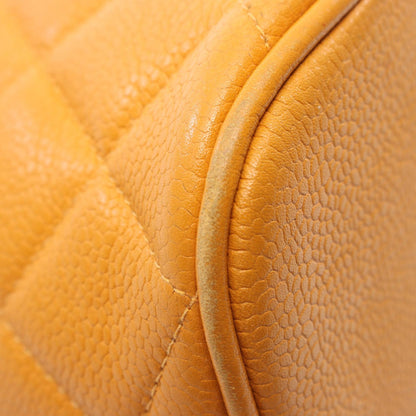 Chanel Caviar Skin Matelasse Shoulder Bag Yellow