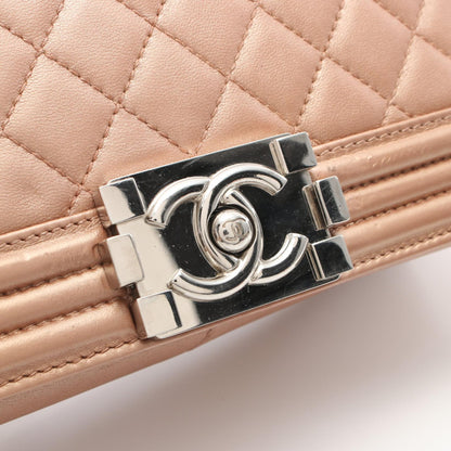 Chanel Boy Chanel Shoulder Bag Leather Shoulder Bag 92193 in New Condition