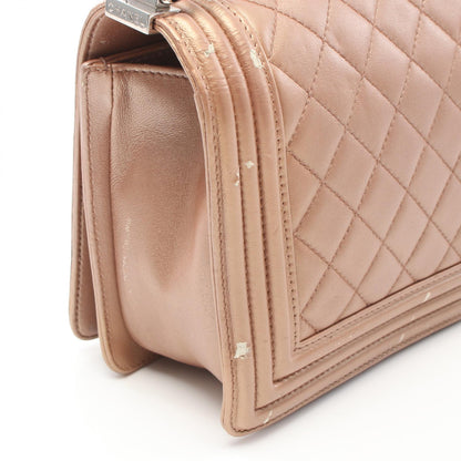 Chanel Boy Chanel Shoulder Bag Leather Shoulder Bag 92193 in New Condition