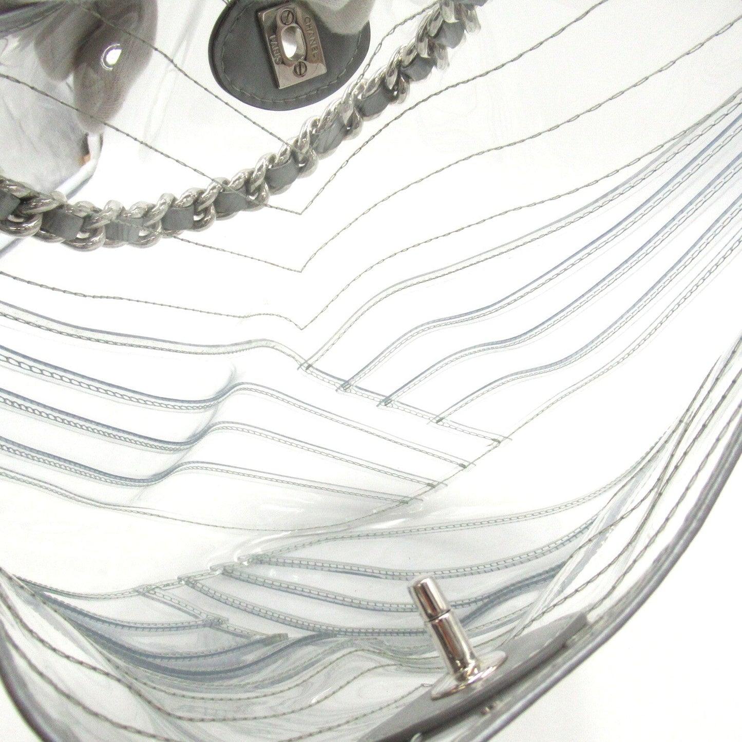 Chanel Transparent Hobo Chain Shoulder Bag Plastic Shoulder Bag 25736018 in Great Condition