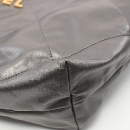Chanel Leather Tote Bag Gray