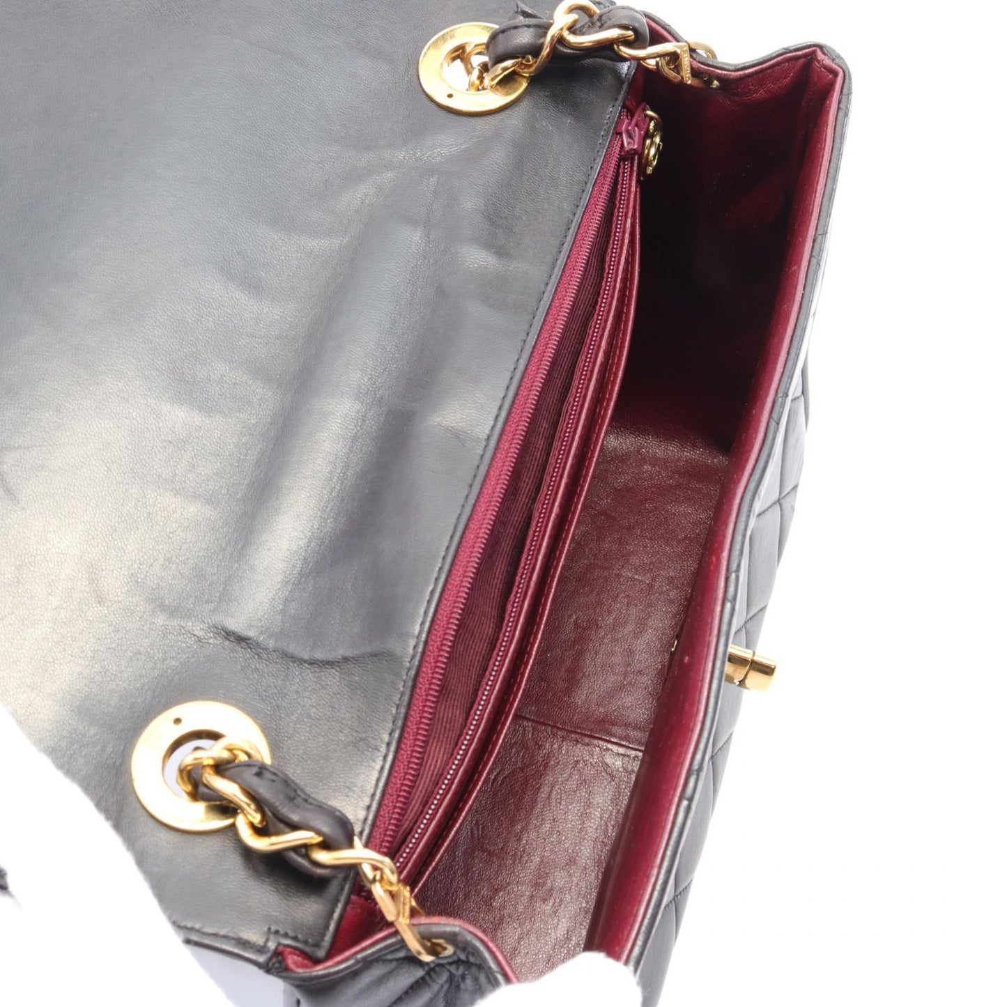 Chanel Matelasse Lambskin Shoulder Bag Black