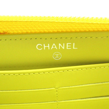 Chanel CC Caviar Zip Around Wallet Leather Long Wallet in Great Condition