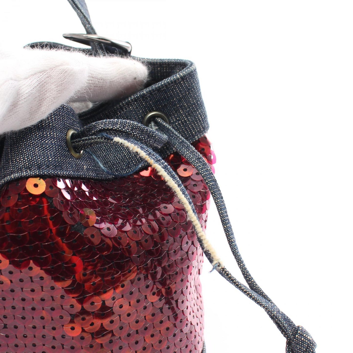 Chanel Sequins & Denim Handbag Denim Handbag 5952834 in New Condition