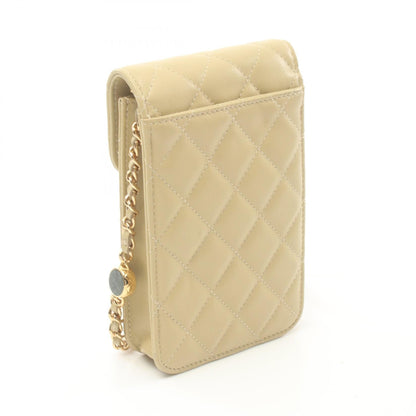 Chanel Matelasse Phone Holder Leather Shoulder Bag AP3415 in Great Condition