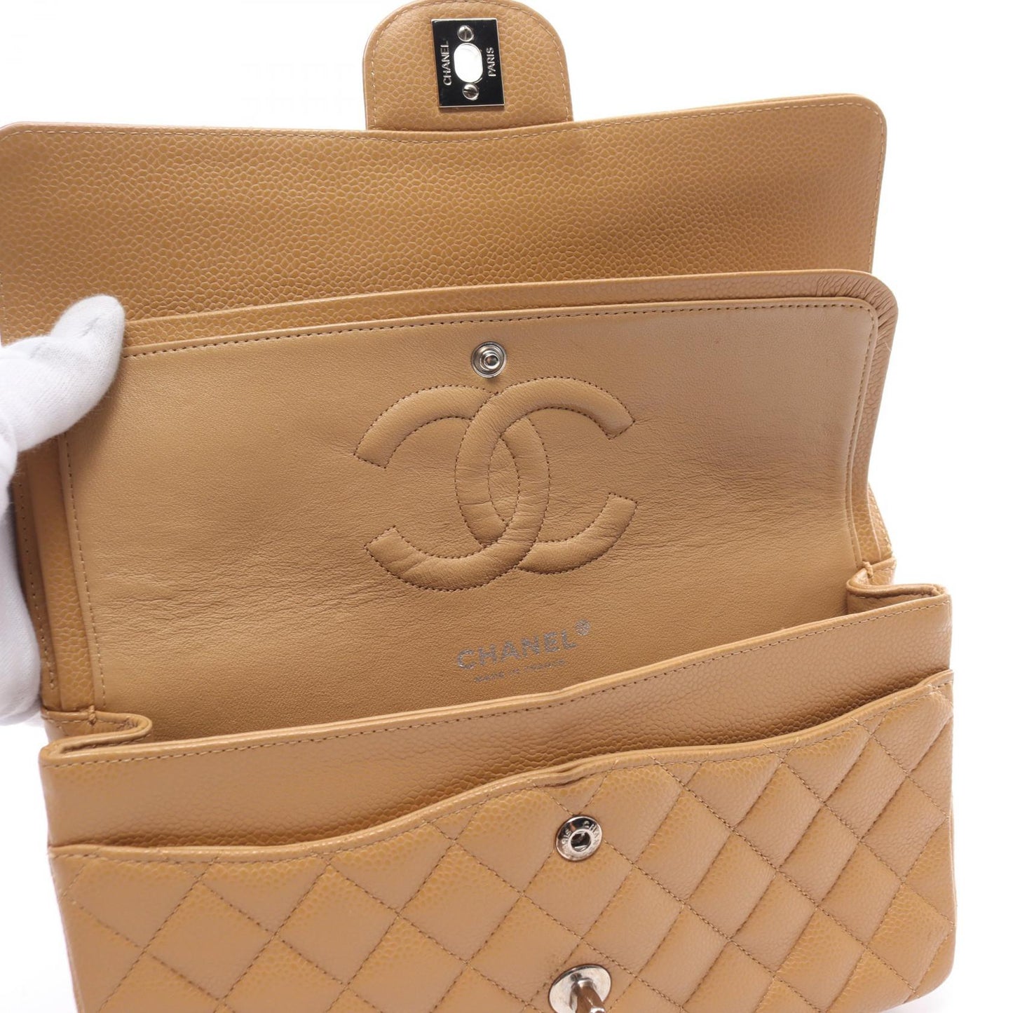 Chanel Caviar Double Flap Shoulder Bag
