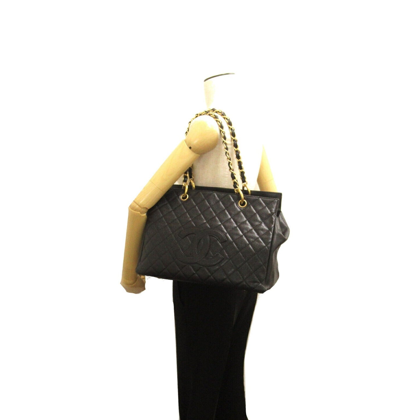 Chanel Caviar Skin Matelasse Chain Tote Bag