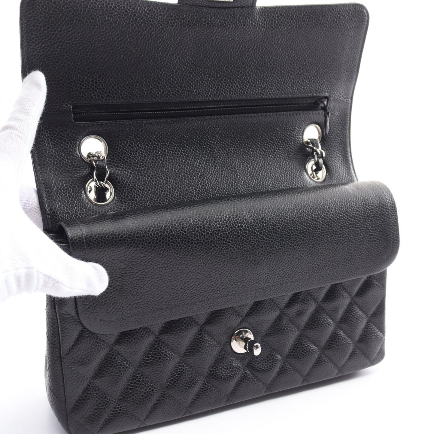 Chanel Caviar Double Flap Shoulder Bag