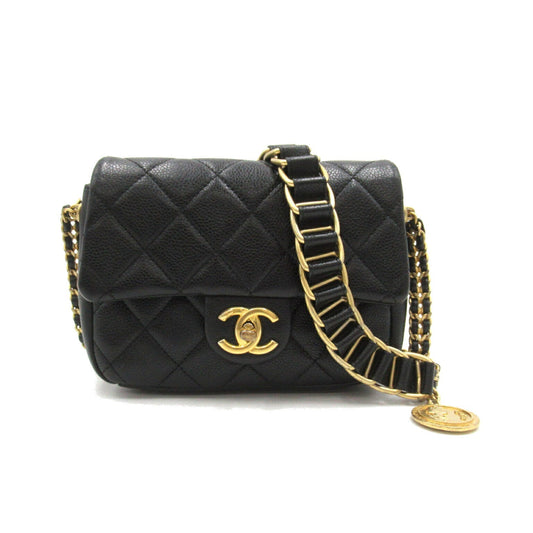 Chanel Mini Matelasse Chain Shoulder Bag Black