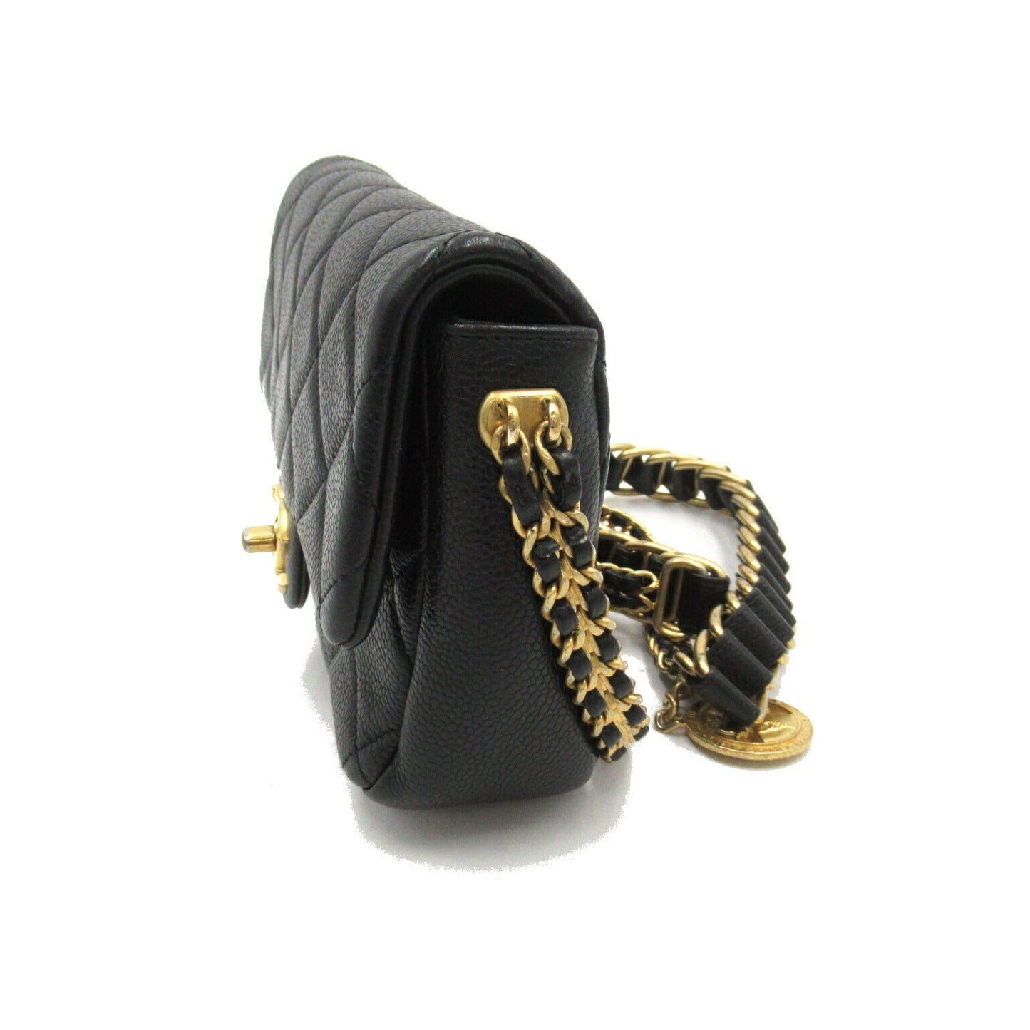 Chanel Mini Matelasse Chain Shoulder Bag Black