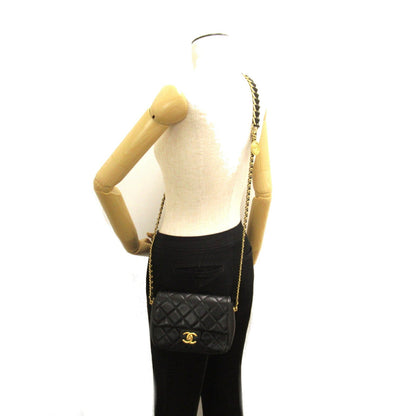 Chanel Mini Matelasse Chain Shoulder Bag Black