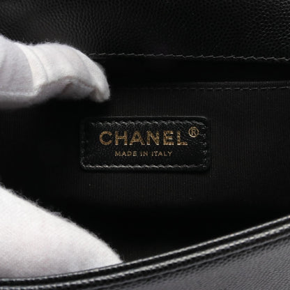 Chanel Boy Caviar Shoulder Bag Black A67085