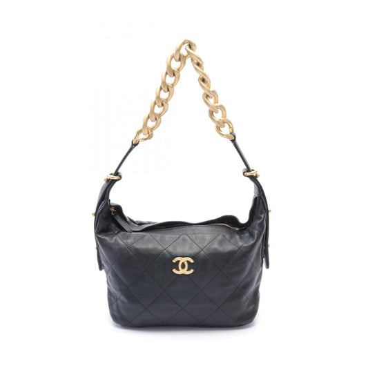 Chanel Leather Shoulder Bag Black