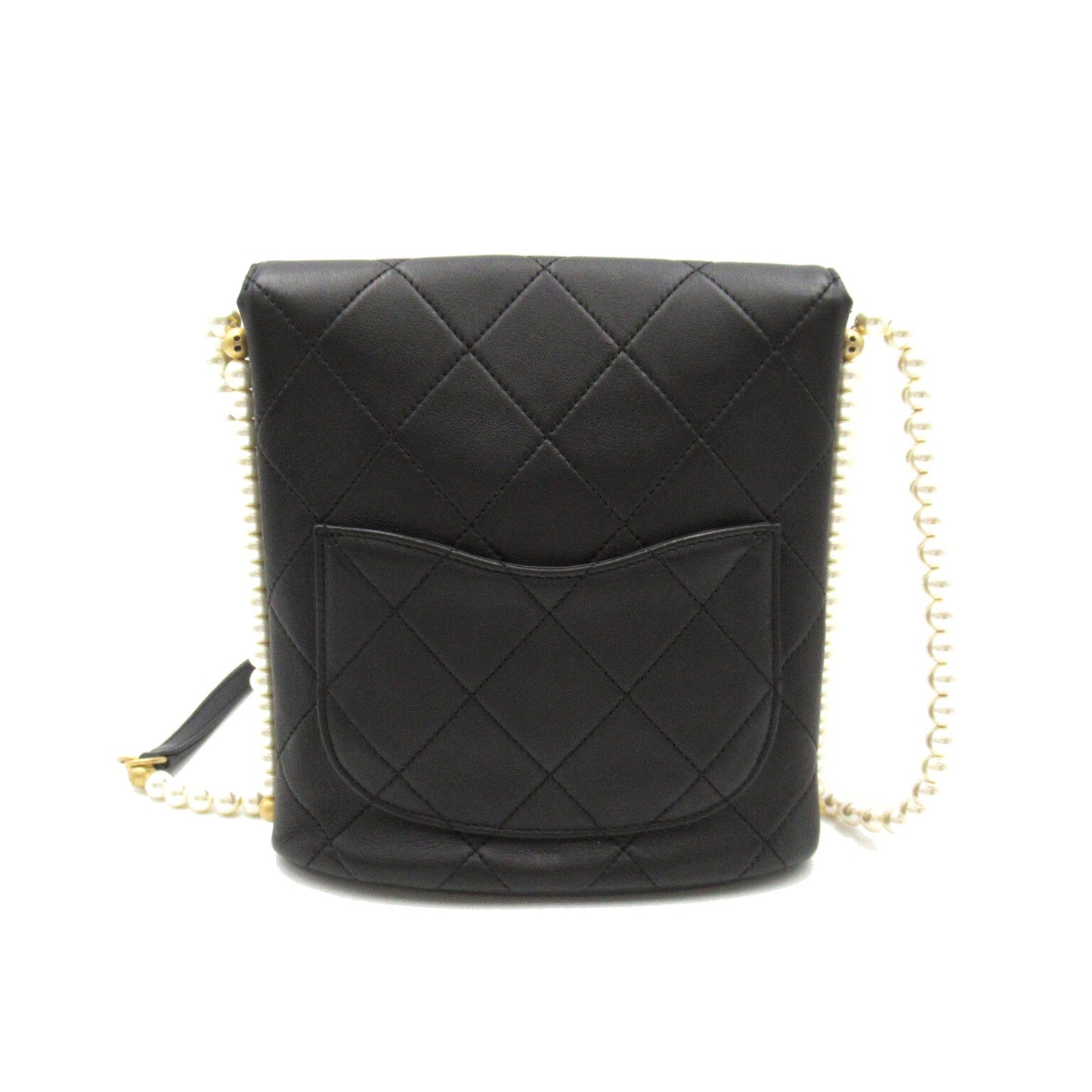 Chanel CC Matelasse Pearl Chain Bag Leather Shoulder Bag AS2503 in New Condition