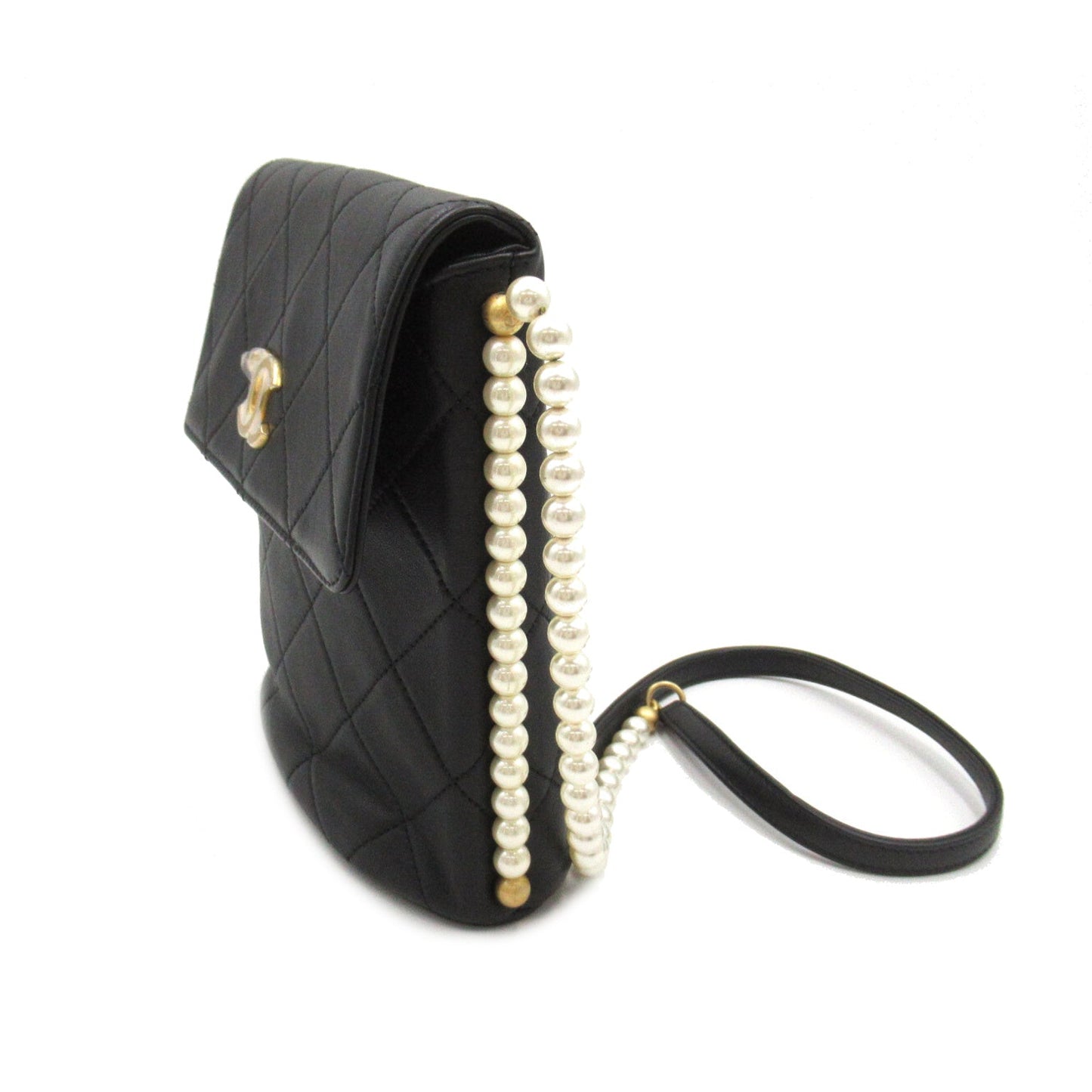 Chanel CC Matelasse Pearl Chain Bag Leather Shoulder Bag AS2503 in New Condition