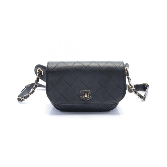 Chanel CC Quilted Leather Chain Belt Bag Leather Belt Bag in New Condition