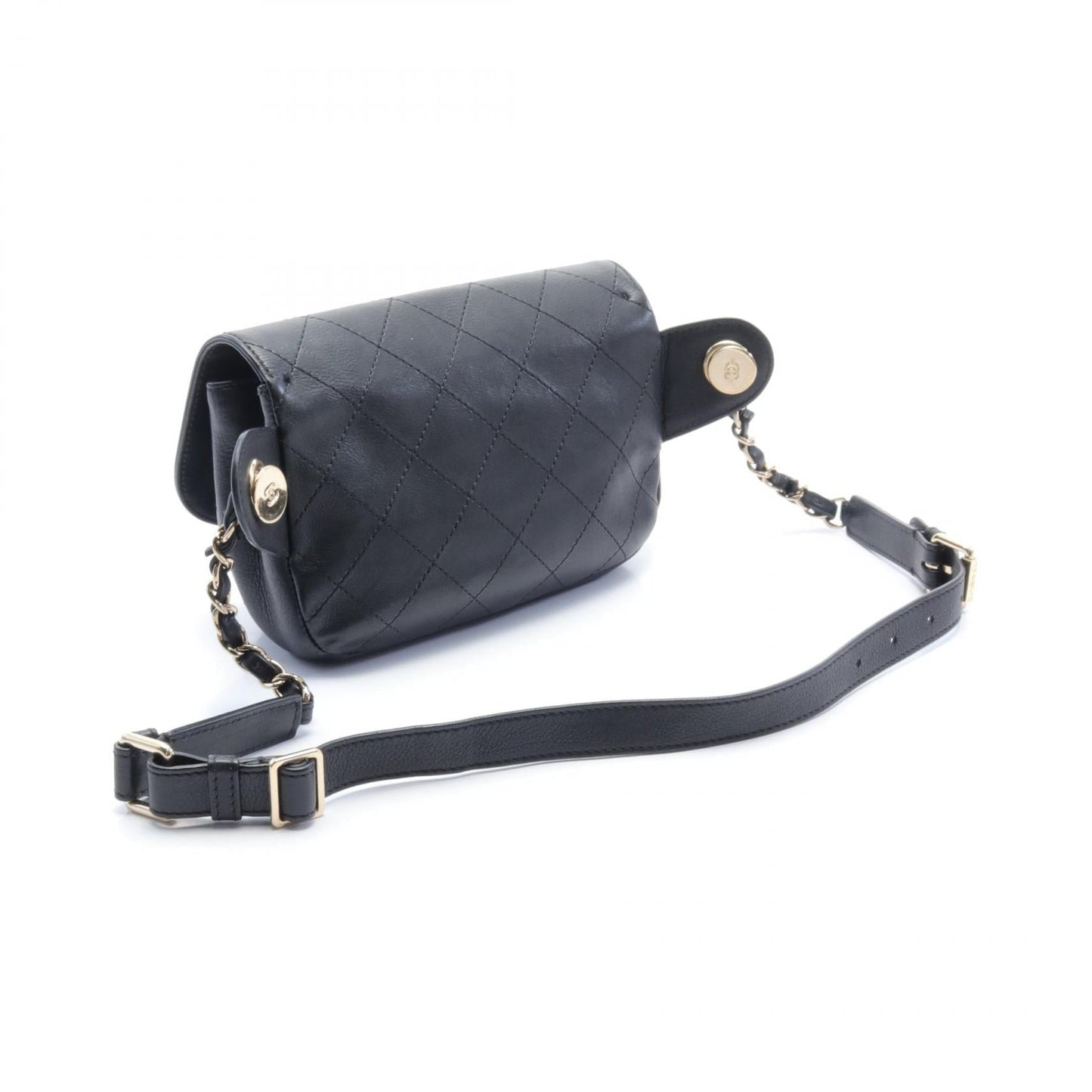 Chanel CC Quilted Leather Chain Belt Bag Leather Belt Bag in New Condition