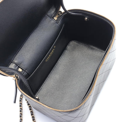 Chanel Quilted Leather Vanity Case on Chain Leather Vanity Bag in Great Condition