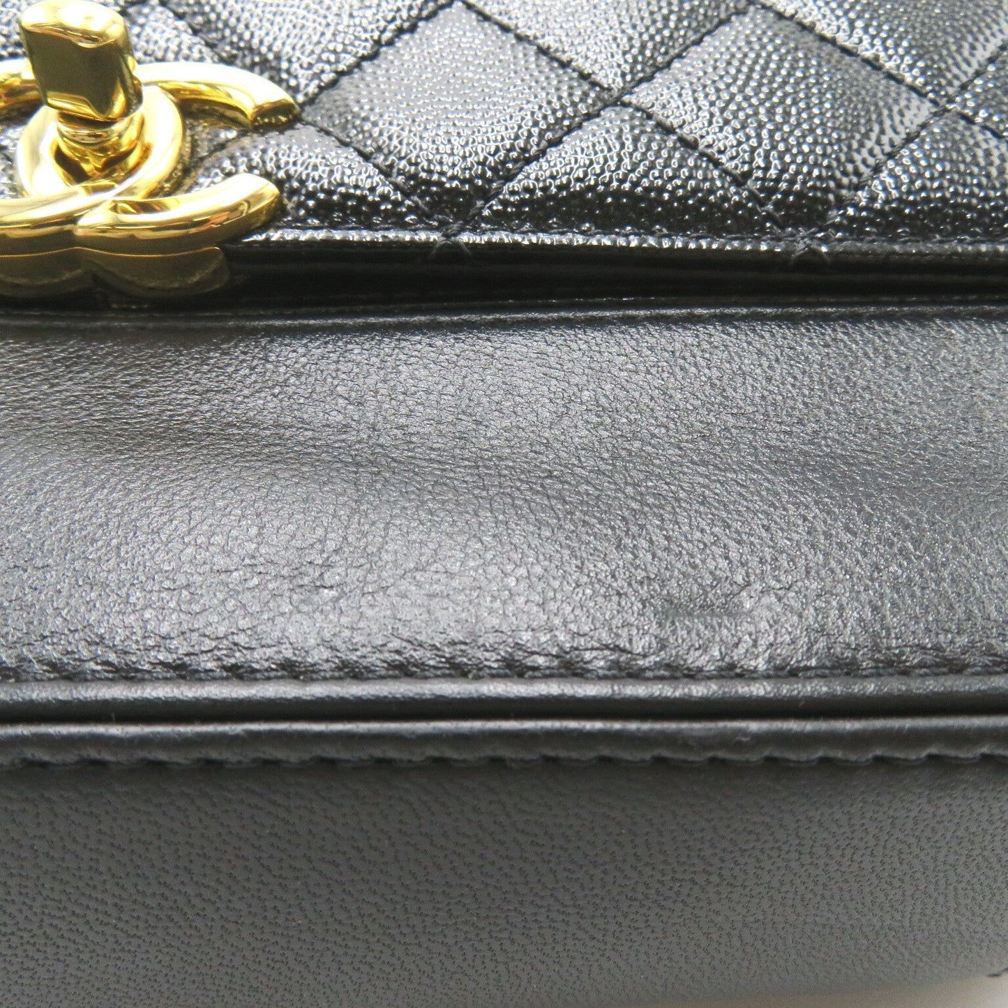 Chanel CC Caviar Chain Flap Bag Leather Shoulder Bag AS0949