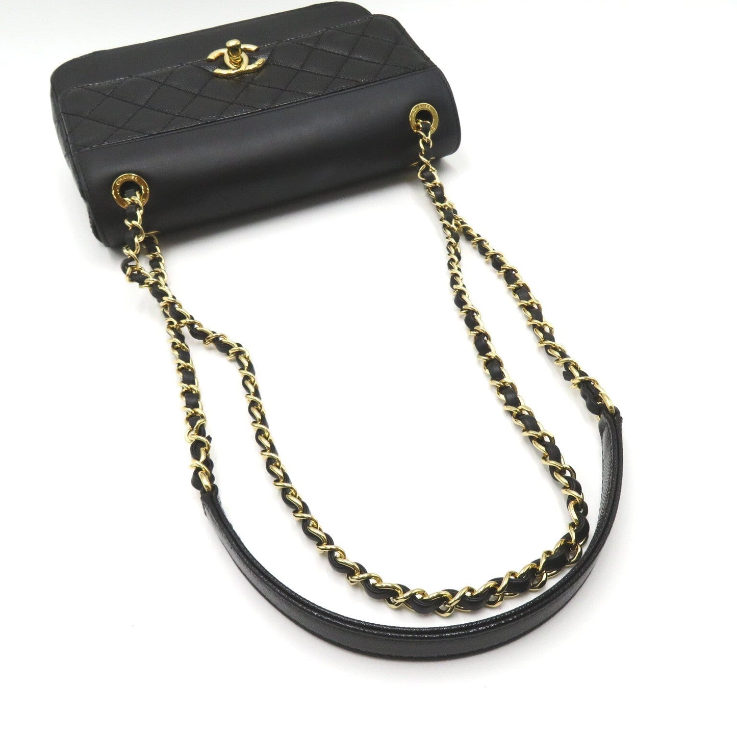 Chanel CC Caviar Chain Flap Bag Leather Shoulder Bag AS0949