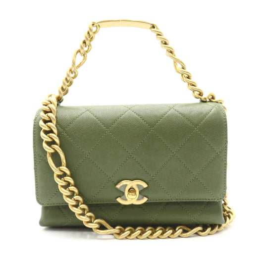 Chanel CC Caviar Matelasse Flap Crossbody Bag  Leather Shoulder Bag AS2711