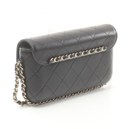 Chanel Matelasse Lambskin Shoulder Bag Black