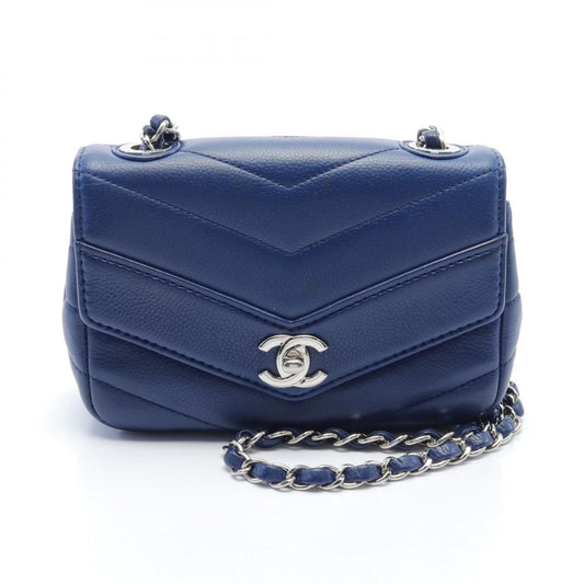 Chanel Chevron V-Stitch Caviar Shoulder Bag