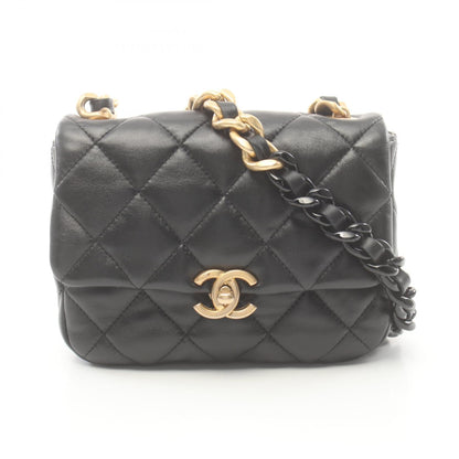 Chanel Matelasse Lambskin Shoulder Bag Black