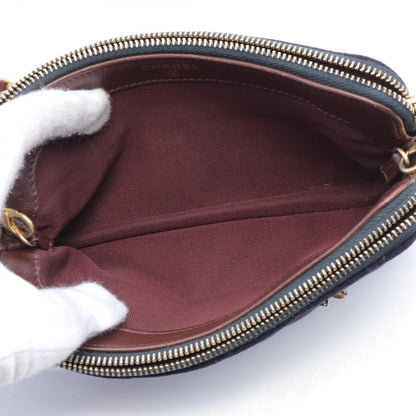 Chanel Quilted Canvas Wallet on Chain Canvas Shoulder Bag in New Condition